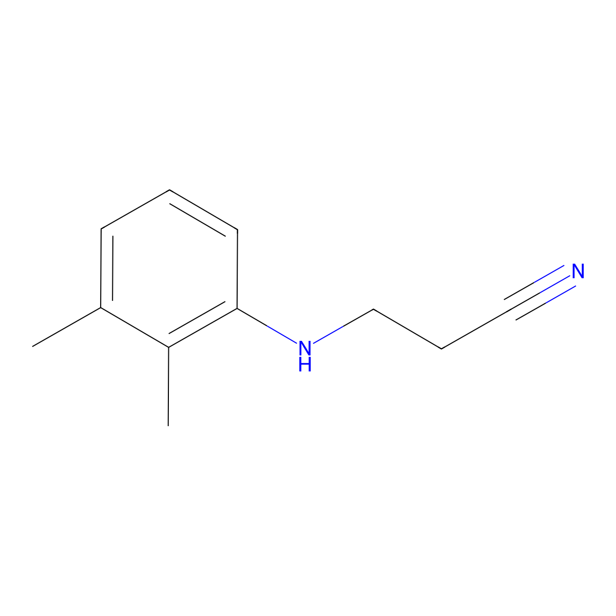 3-[(2,3-Dimethylphenyl)amino]propanenitrile molecular structure, CAS 36034-59-0