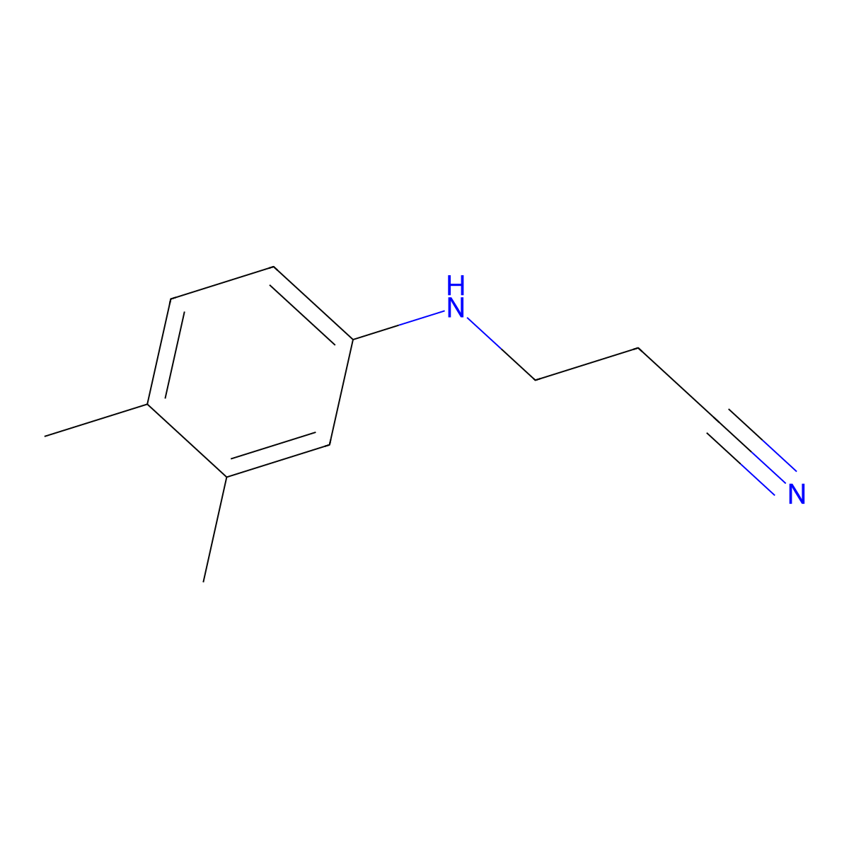 3-[(3,4-Dimethylphenyl)amino]propanenitrile molecular structure, CAS 36034-61-4