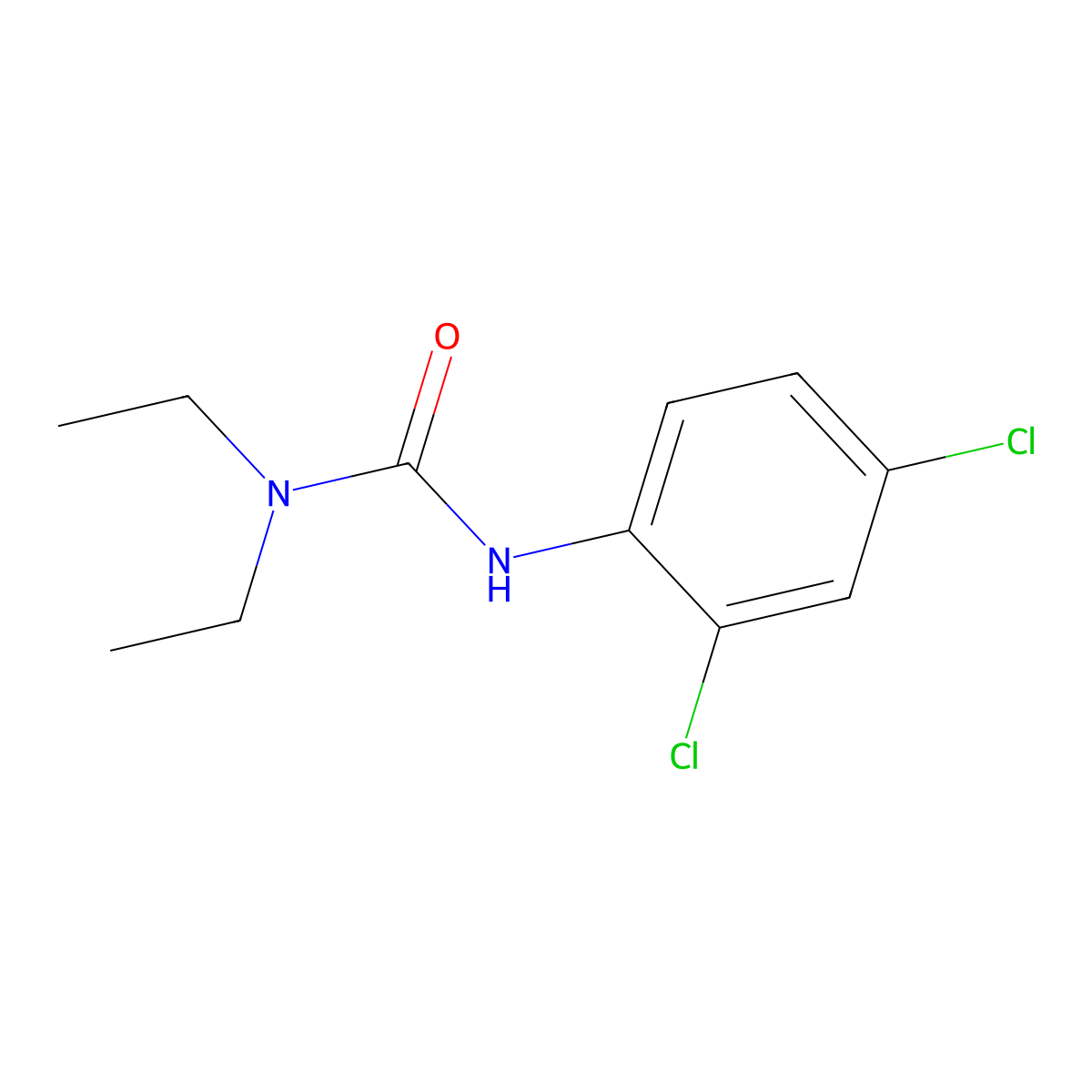 3-(2,4-Dichlorophenyl)-1,1-diethylurea molecular structure, CAS 36034-81-8
