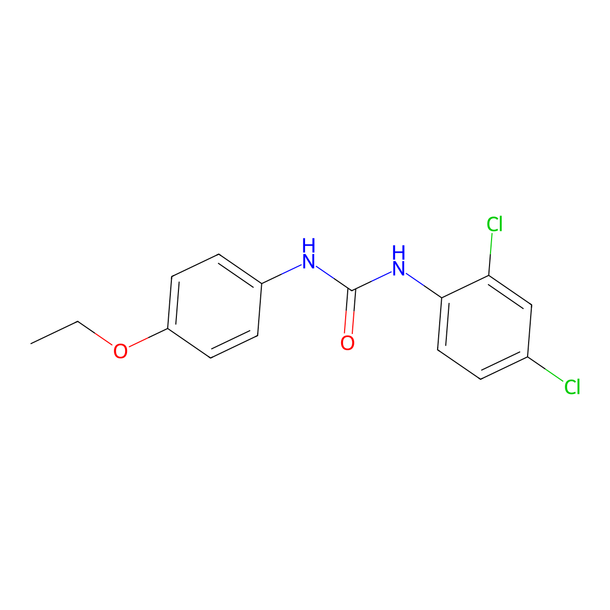 1-(2,4-Dichlorophenyl)-3-(4-ethoxyphenyl)urea molecular structure, CAS 36034-84-1