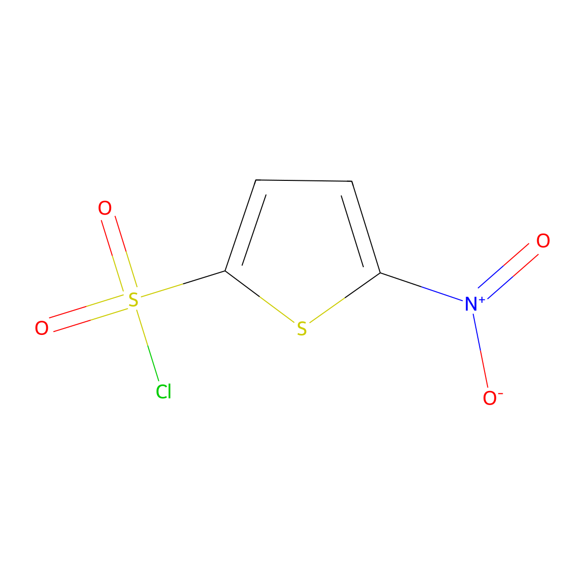 5-Nitrothiophene-2-sulfonyl chloride molecular structure, CAS 36035-01-5