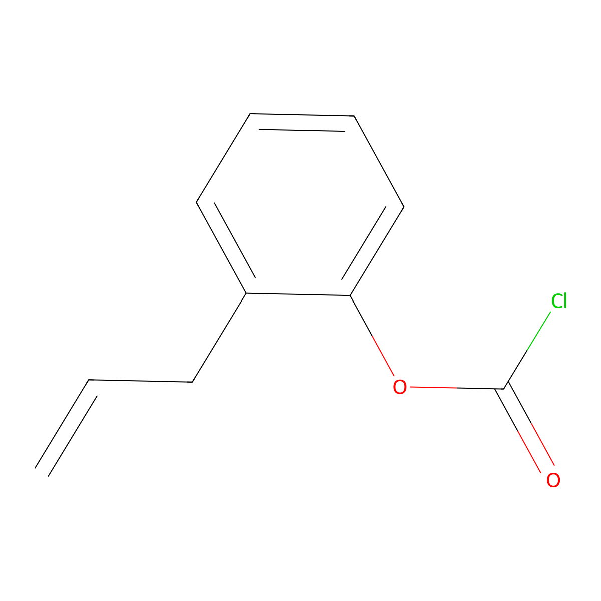 2-(Prop-2-en-1-yl)phenyl carbonochloridate molecular structure, CAS 36037-33-9