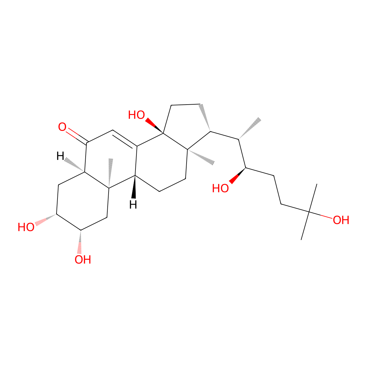 Ecdysone molecular structure, CAS 3604-87-3