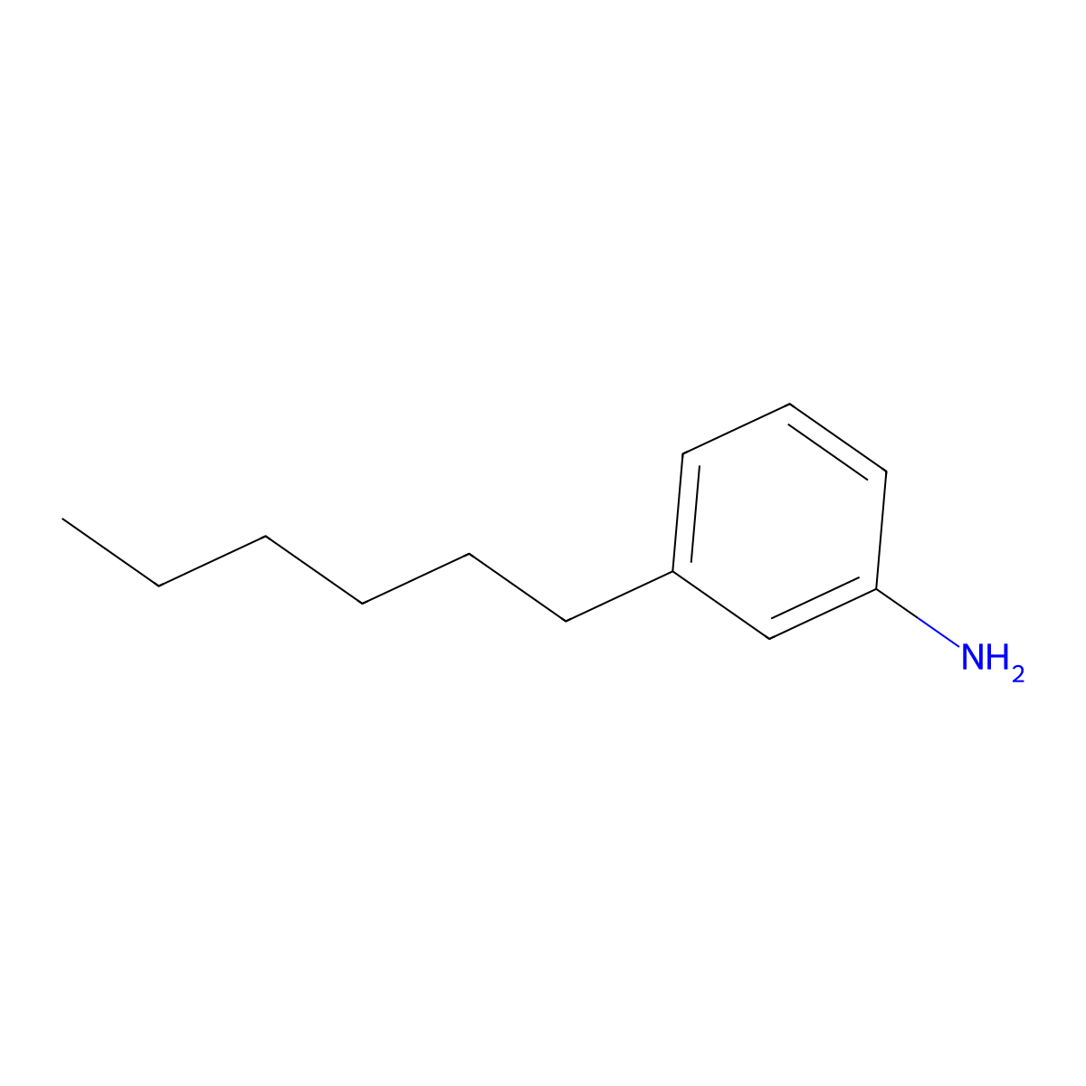 3-Hexylaniline molecular structure, CAS 36042-29-2