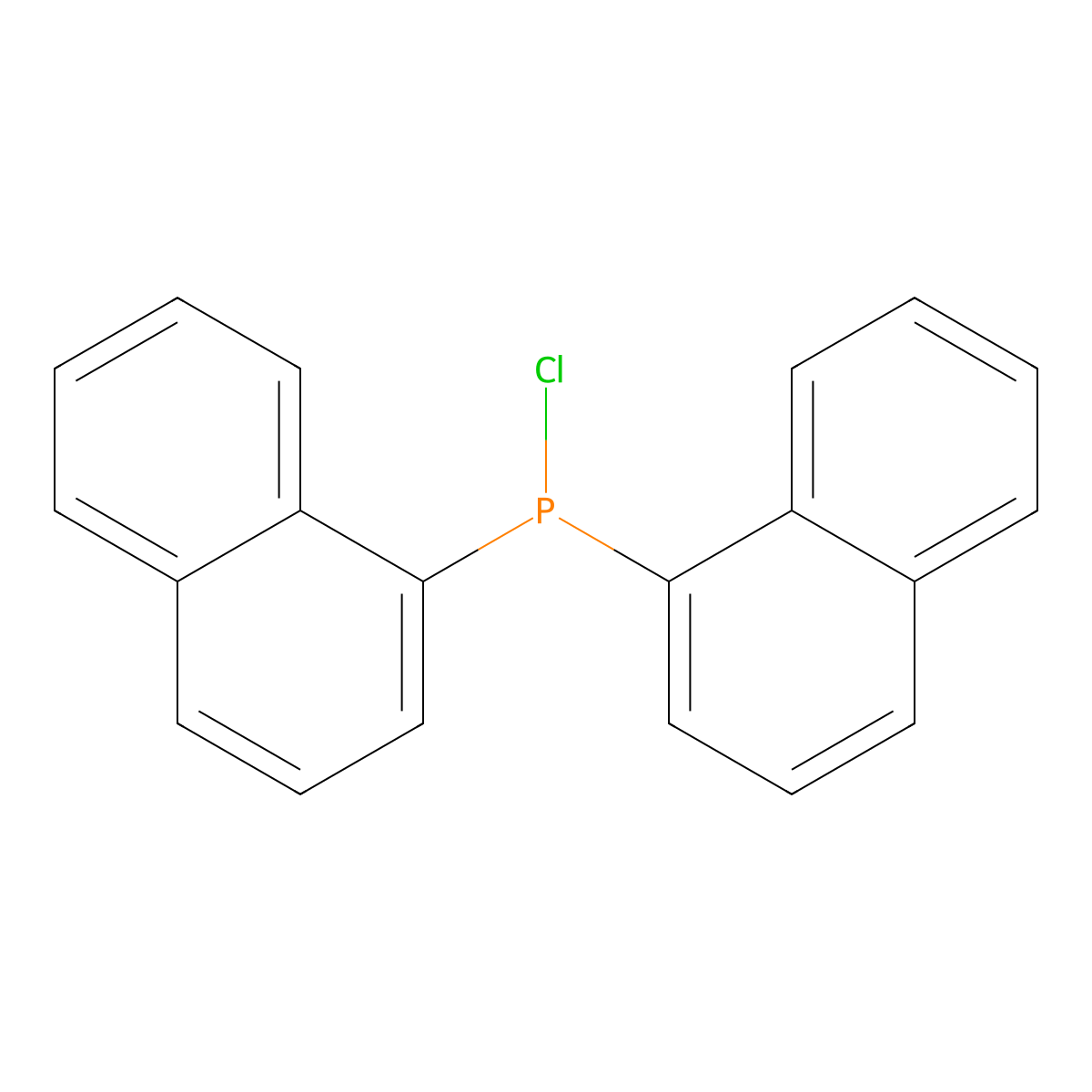 Chlorodi(1-naphthyl)phosphine molecular structure, CAS 36042-99-6