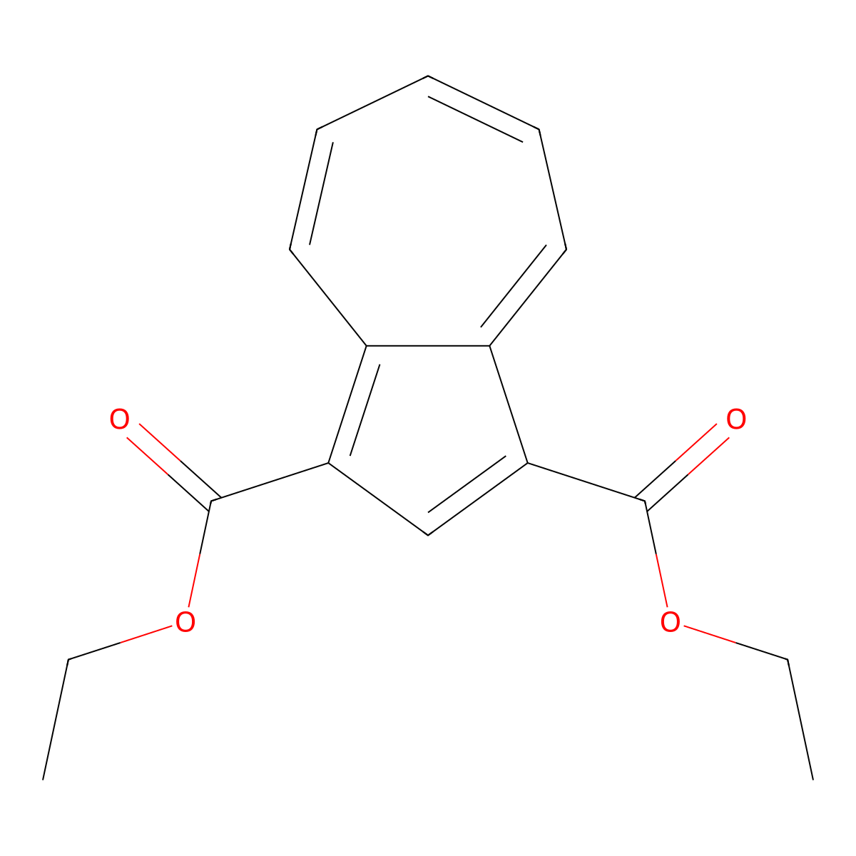 1,3-Diethyl 1,3-azulenedicarboxylate molecular structure, CAS 36044-39-0