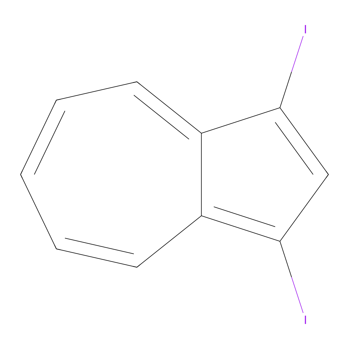 1,3-Diiodoazulene molecular structure, CAS 36044-42-5