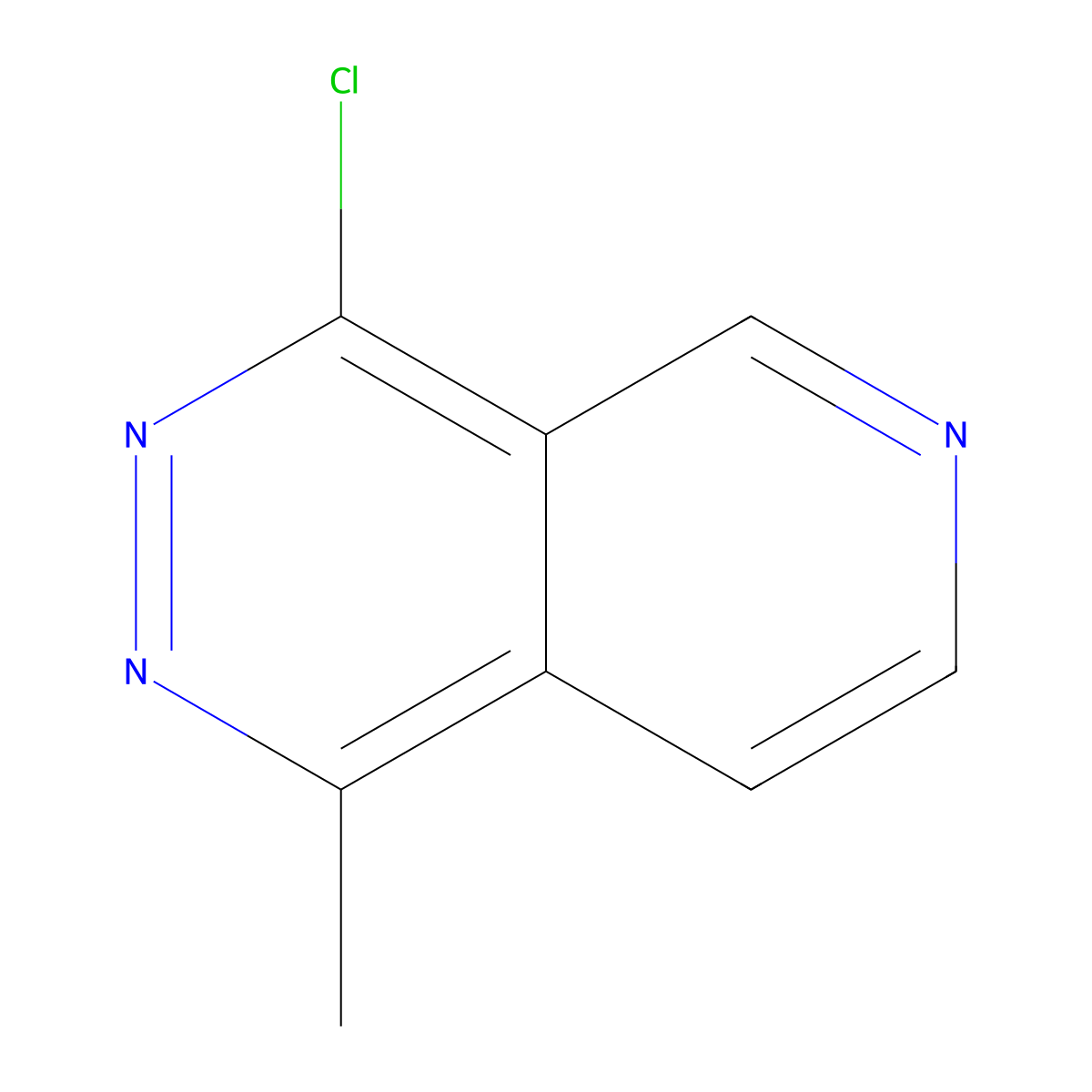 1-Chloro-4-methylpyrido[4,3-d]pyridazine molecular structure, CAS 36046-54-5
