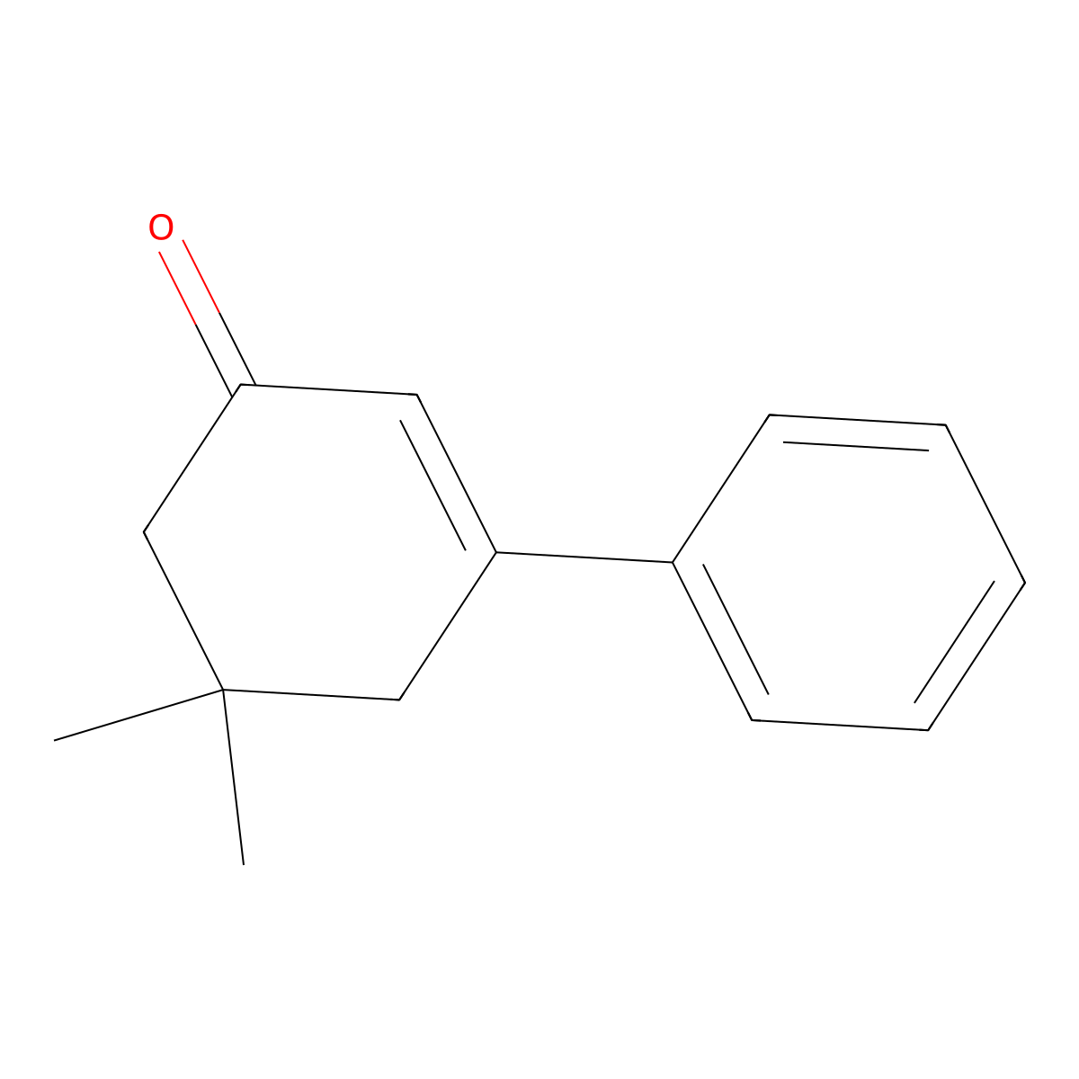 5,5-Dimethyl-3-phenyl-2-cyclohexen-1-one molecular structure, CAS 36047-17-3