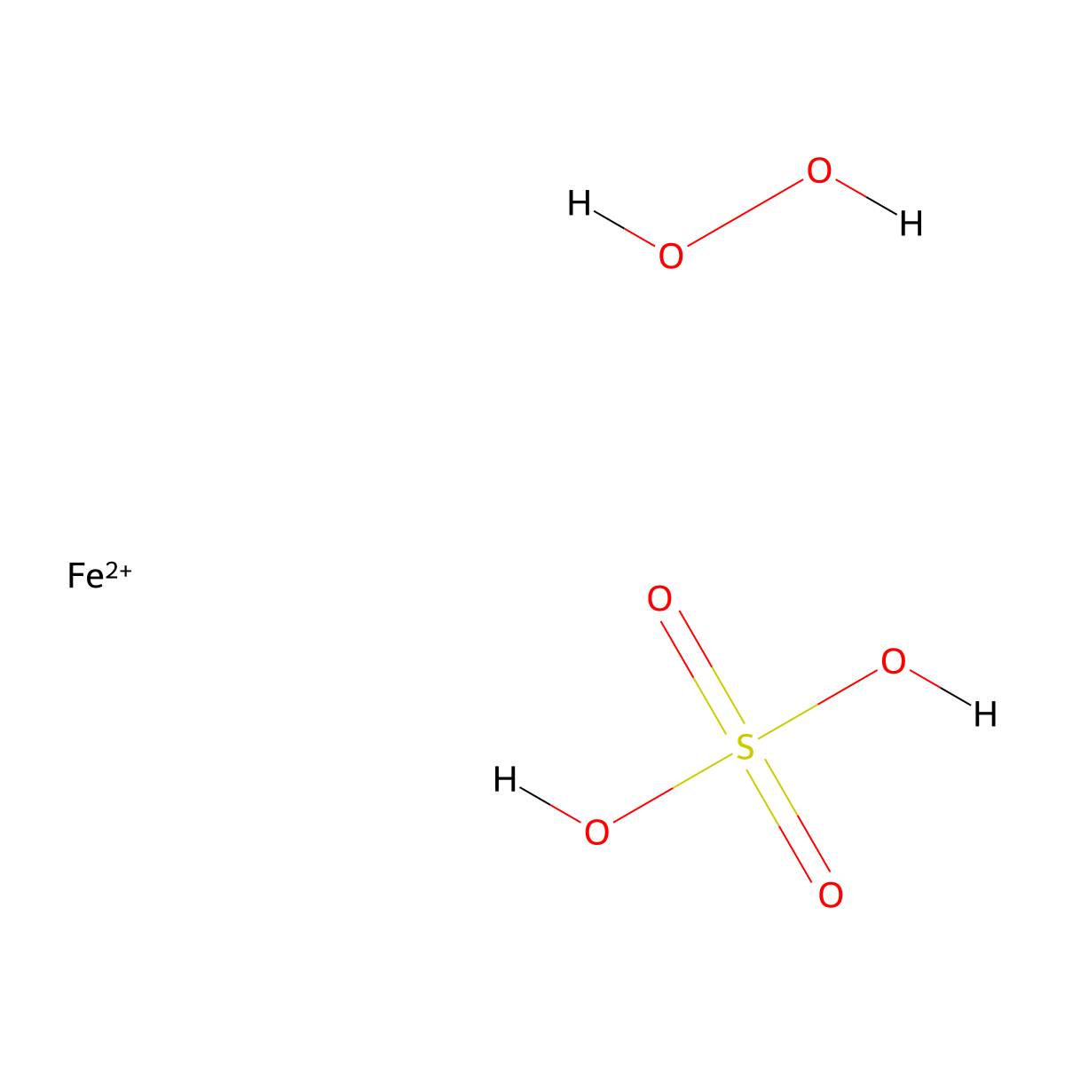 Fenton's reagent molecular structure, CAS 36047-38-8