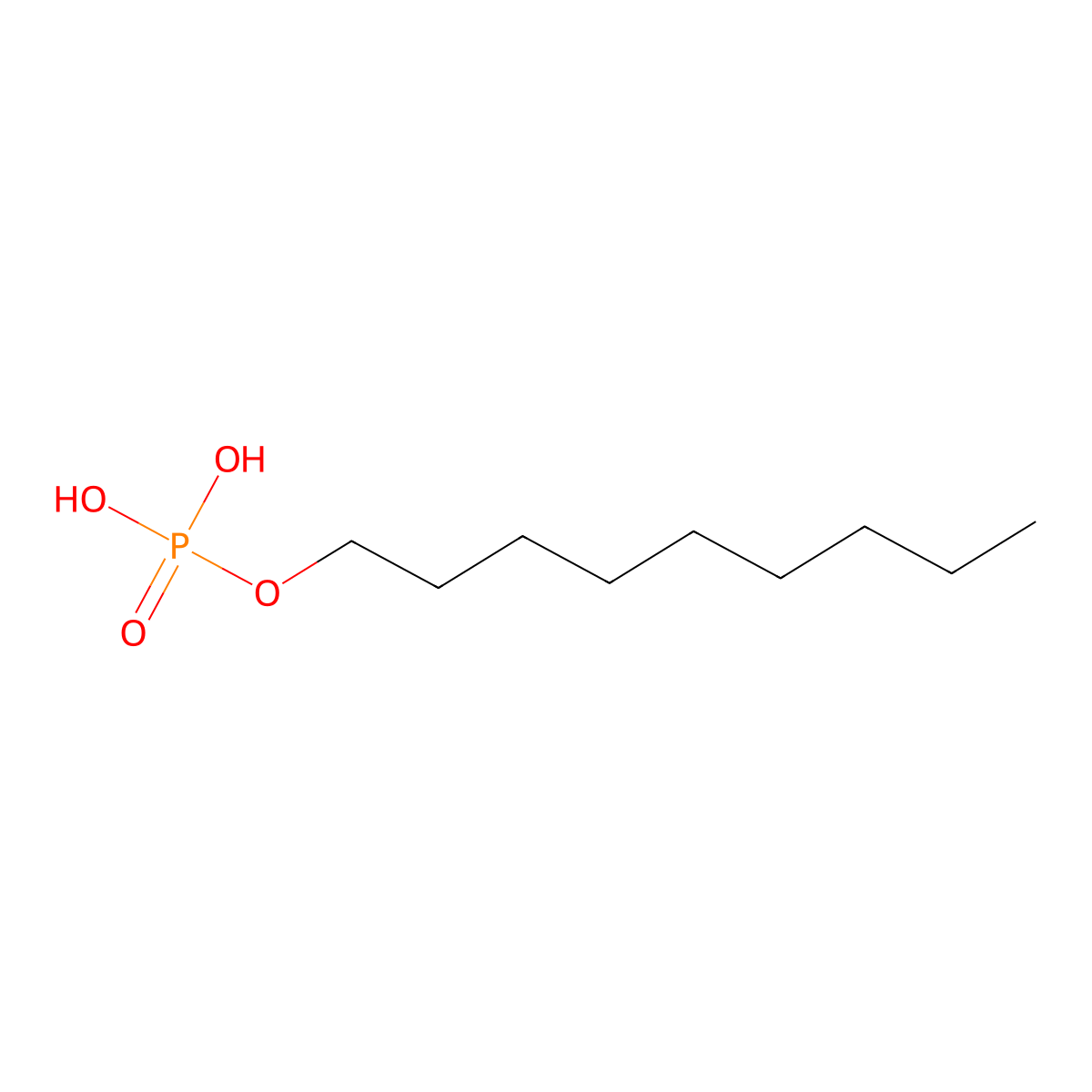 Nonyl dihydrogen phosphate molecular structure, CAS 36047-43-5