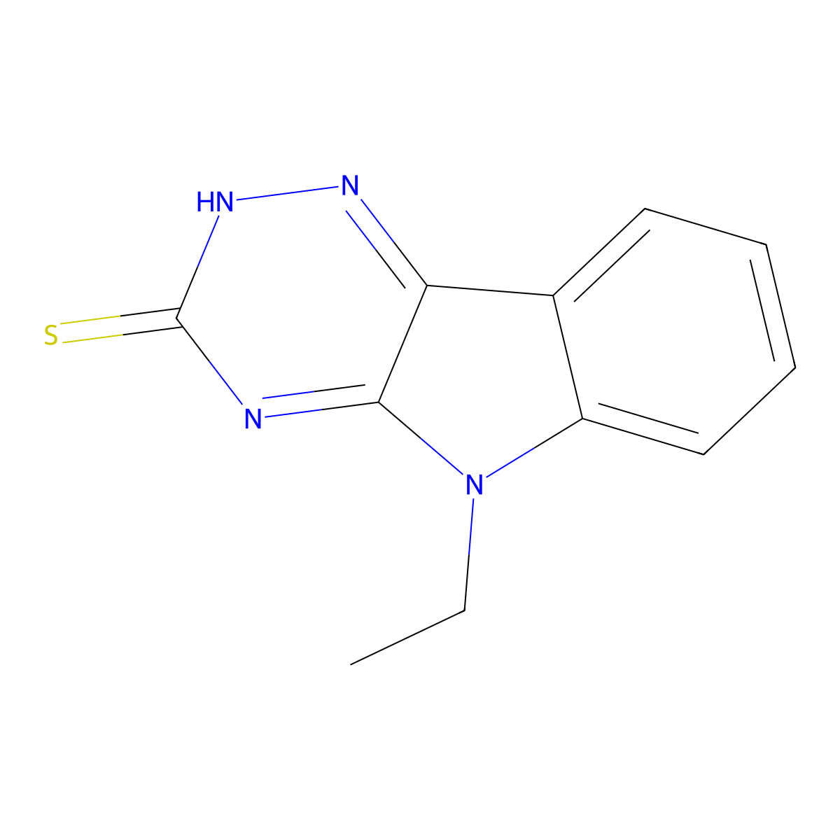 5-ethyl-5H-[1,2,4]triazino[5,6-b]indole-3-thiol molecular structure, CAS 36047-55-9