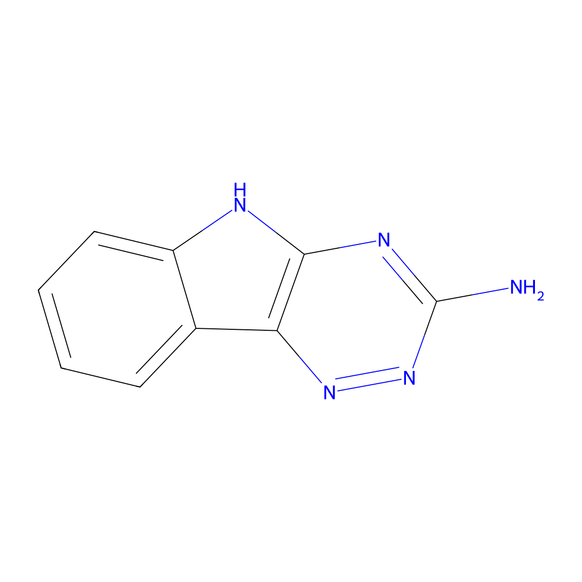 2H-1,2,4-Triazino(5,6-b)indol-3-amine molecular structure, CAS 36047-75-3