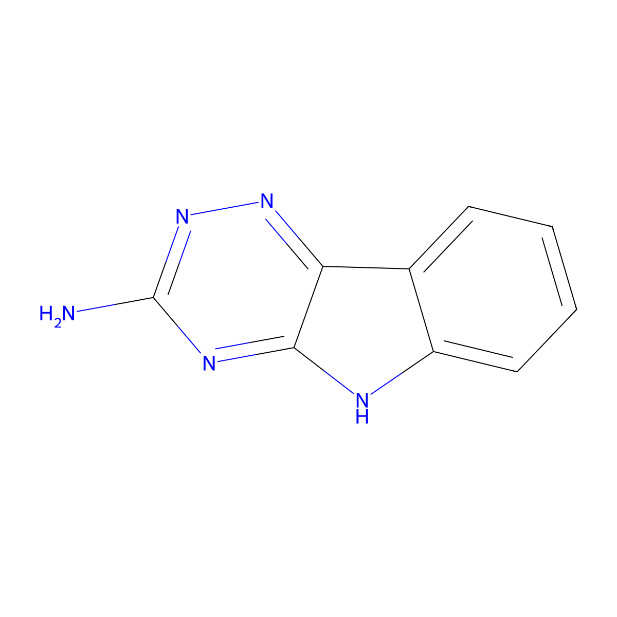 2H-1,2,4-Triazino(5,6-b)indol-3-amine molecular structure, CAS 36047-75-3