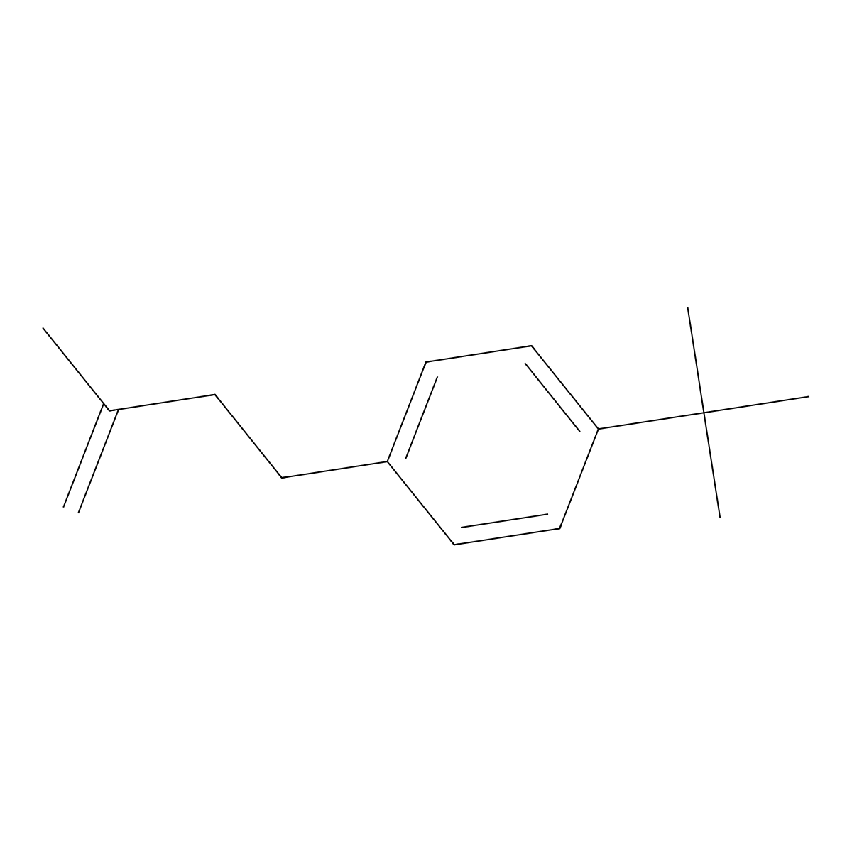 4-(4-Tert-butylphenyl)-2-methyl-1-butene molecular structure, CAS 3605-32-1