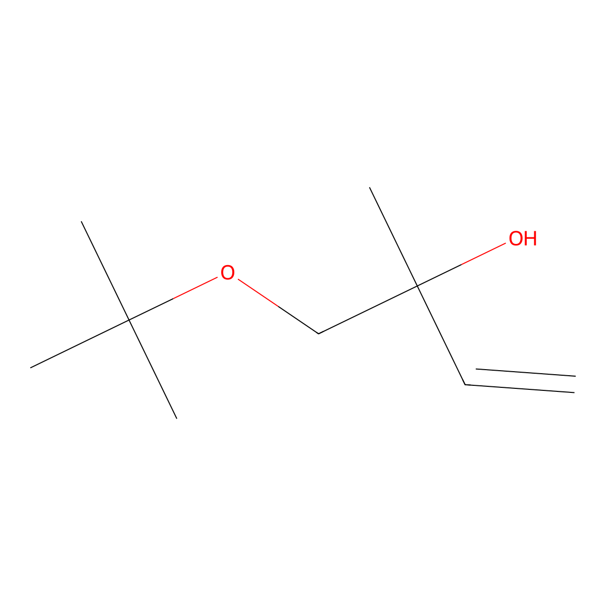 1-tert-Butoxy-2-methyl-3-buten-2-ol molecular structure, CAS 3605-81-0