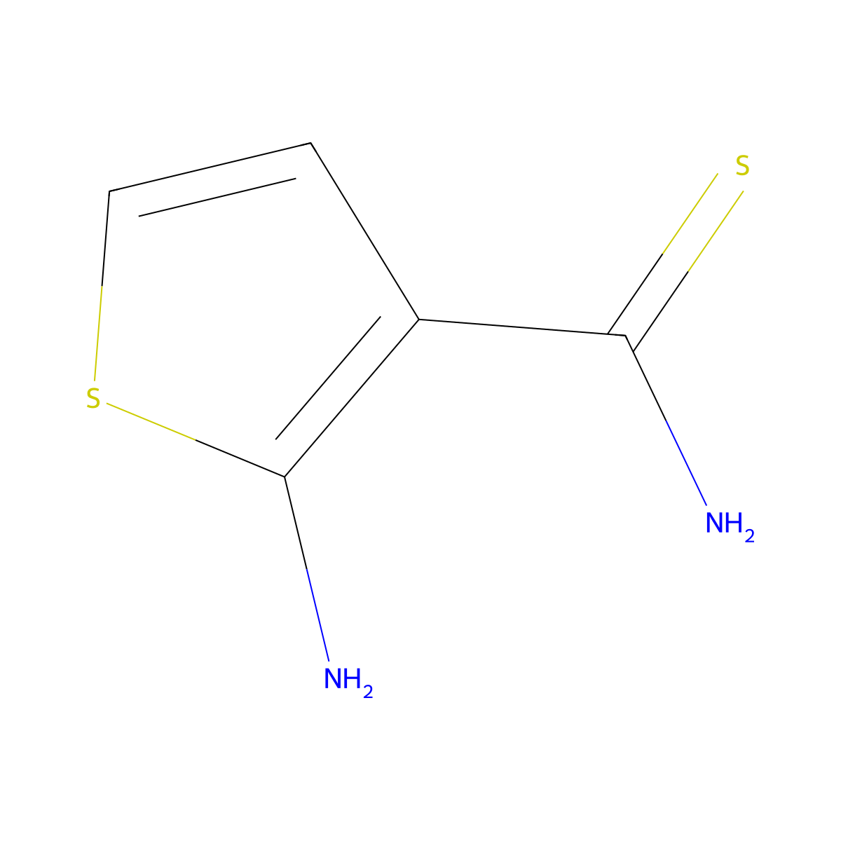 2-Aminothiophene-3-carbothioamide molecular structure, CAS 36050-22-3