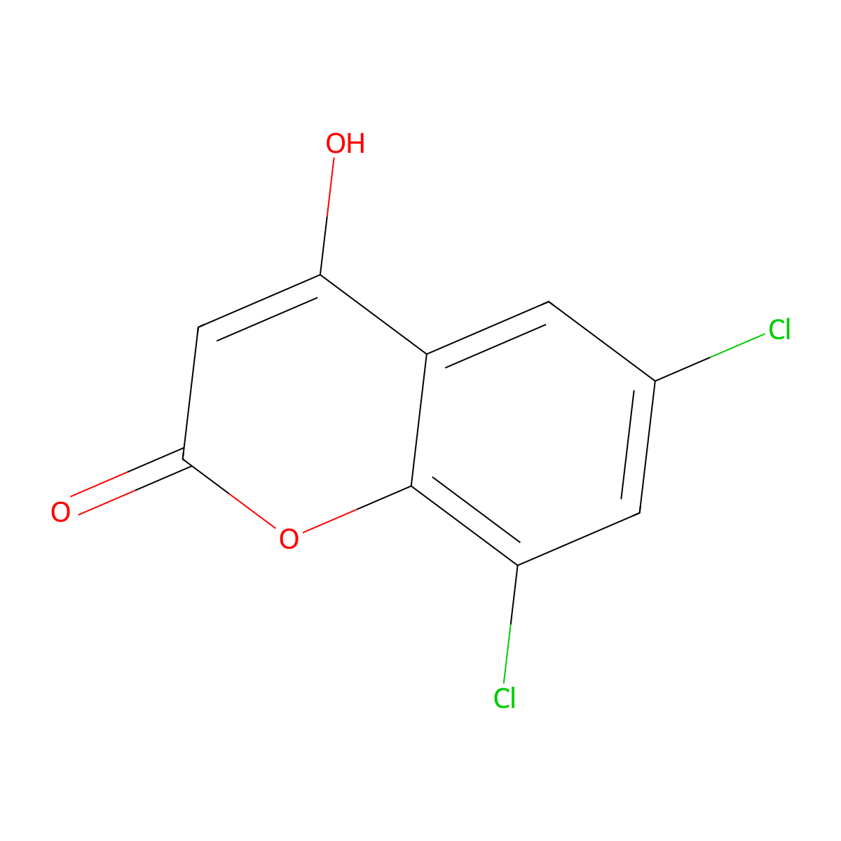 6,8-Dichloro-4-Hydroxycoumarin molecular structure, CAS 36051-82-8