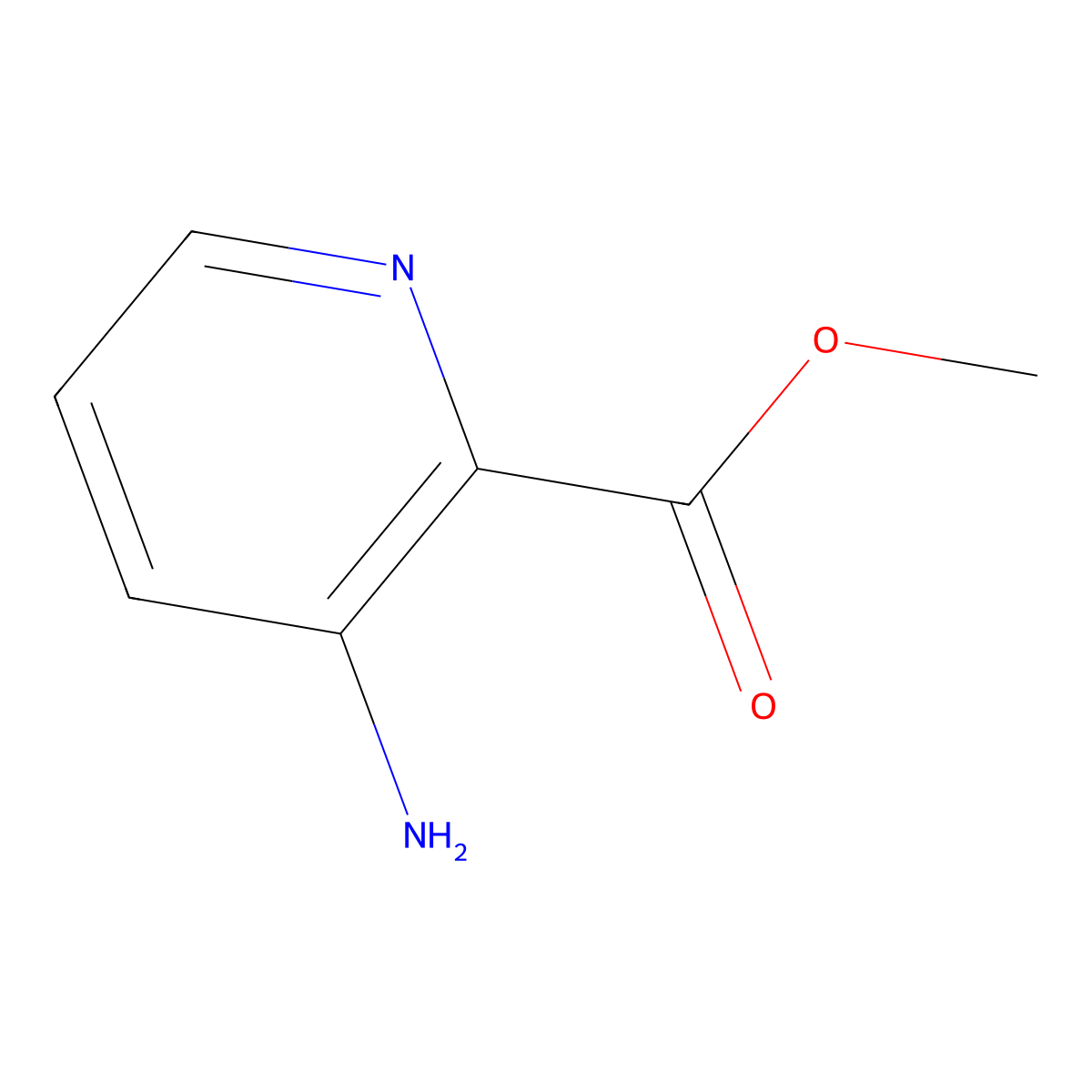 Methyl 3-aminopyridine-2-carboxylate molecular structure, CAS 36052-27-4