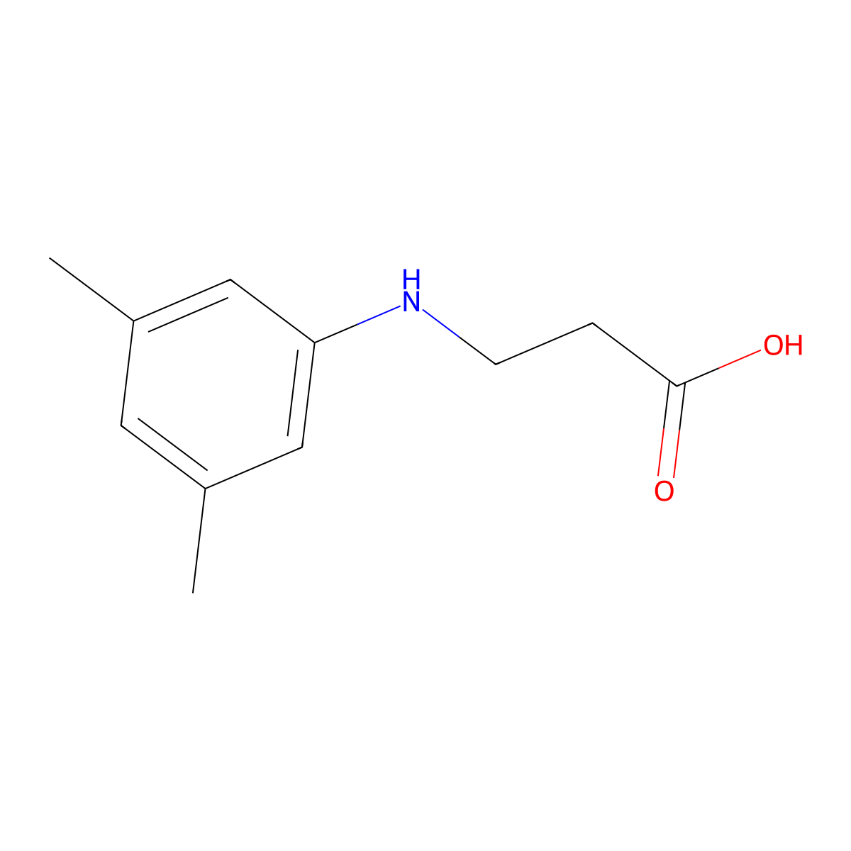 3-[(3,5-Dimethylphenyl)amino]propanoic acid molecular structure, CAS 36053-83-5