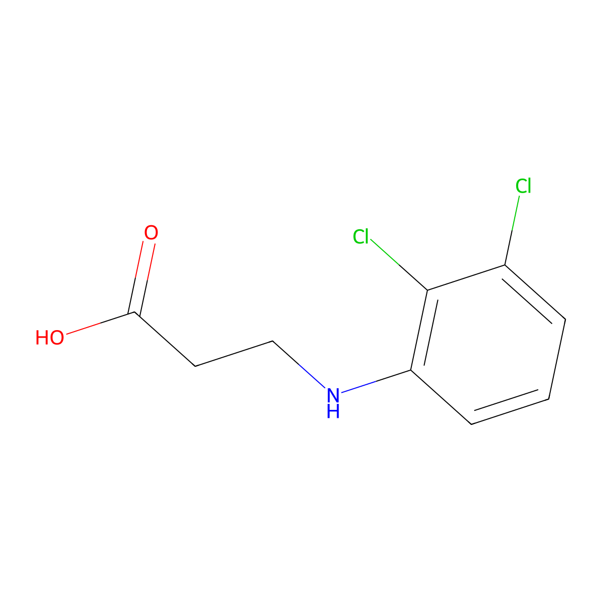 3-[(2,3-Dichlorophenyl)amino]propanoic acid molecular structure, CAS 36053-84-6