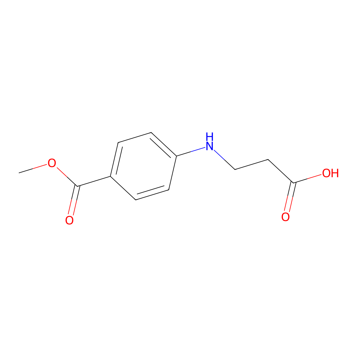 3-[4-(Methoxycarbonyl)anilino]propanoic acid molecular structure, CAS 36053-86-8