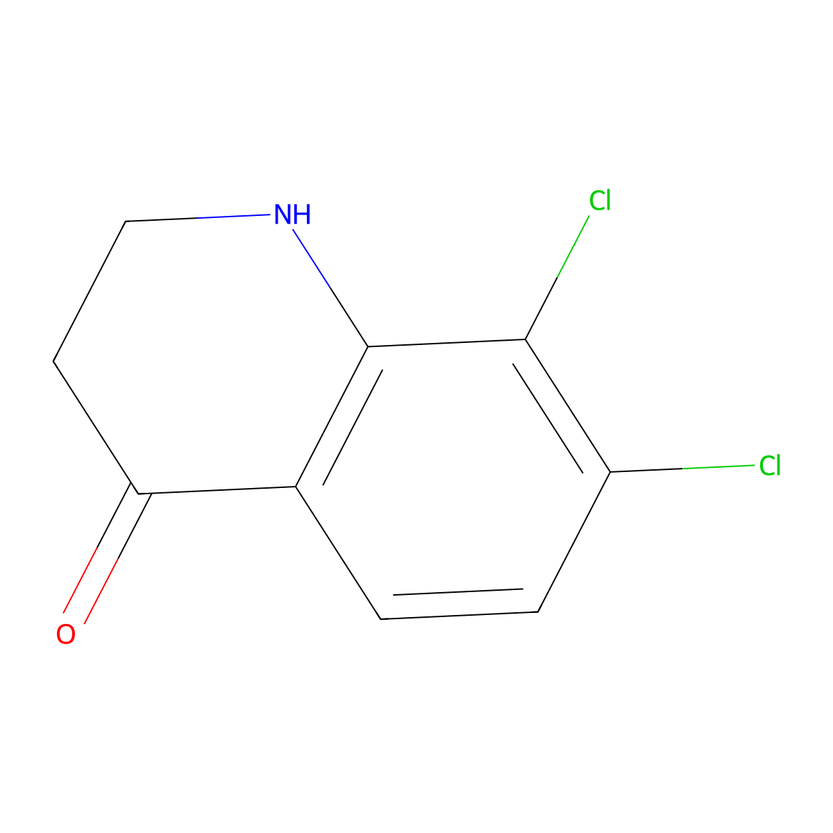 7,8-dichloro-2,3-dihydro-4(1H)-Quinolinone molecular structure, CAS 36054-20-3