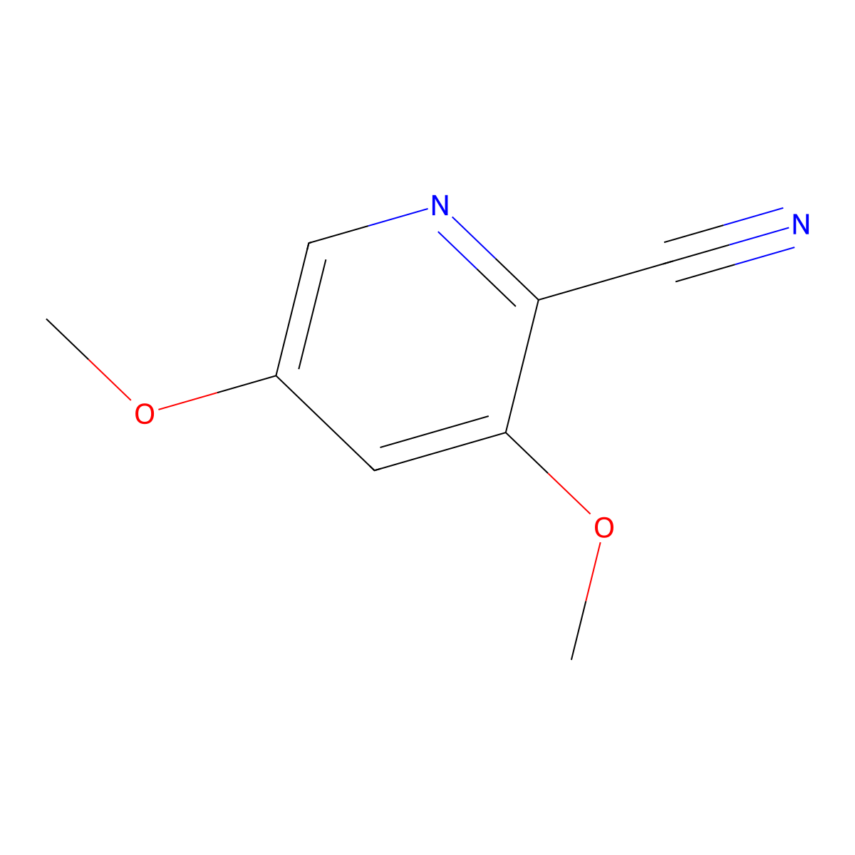 3,5-Dimethoxypicolinonitrile molecular structure, CAS 36057-45-1