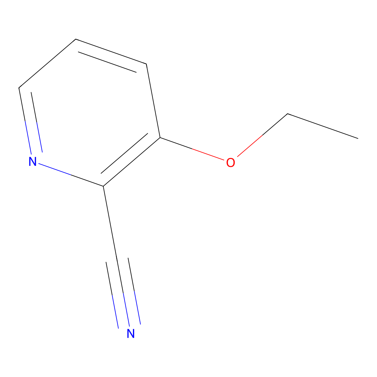 3-Ethoxypicolinonitrile molecular structure, CAS 36057-53-1