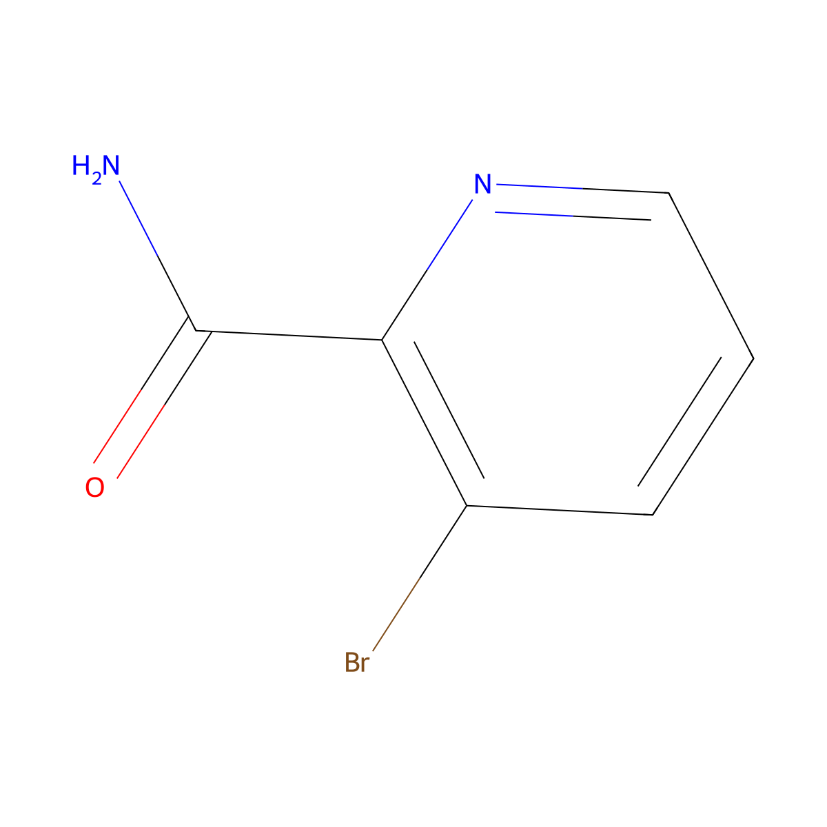 3-Bromopicolinamide molecular structure, CAS 36057-54-2