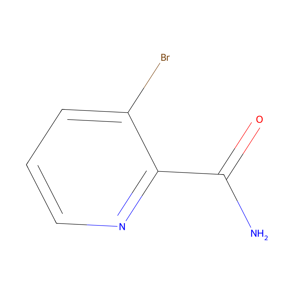 3-Bromopicolinamide molecular structure, CAS 36057-54-2
