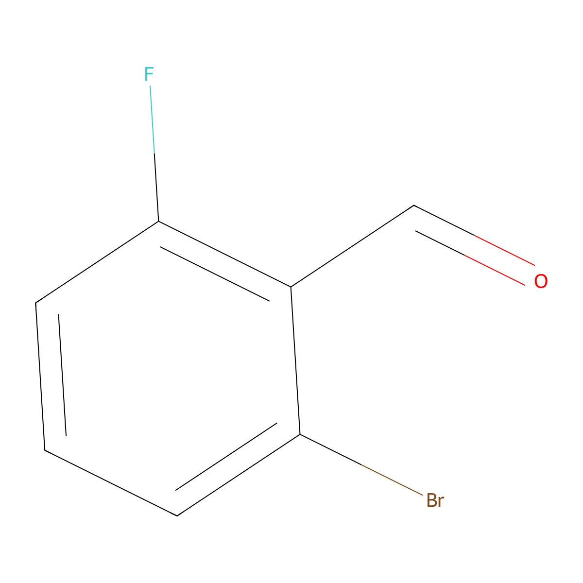 2-Bromo-6-fluorobenzaldehyde molecular structure, CAS 360575-28-6