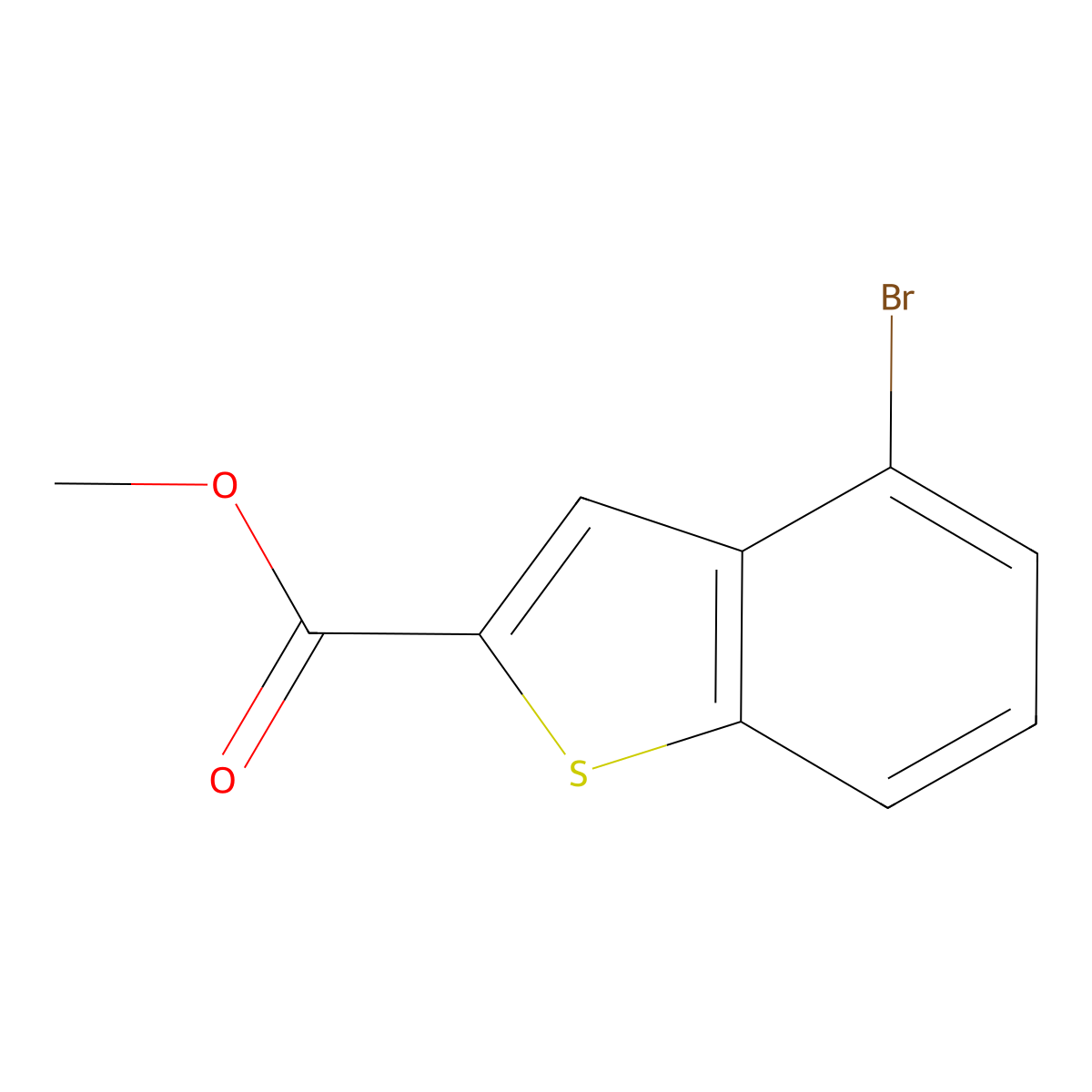 Methyl 4-bromo-1-benzothiophene-2-carboxylate molecular structure, CAS 360575-29-7