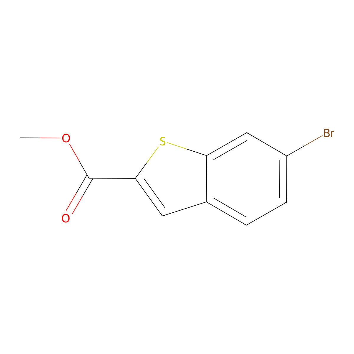 6-Bromo-benzo[b]thiophene-2-carboxylic acid methyl ester molecular structure, CAS 360576-01-8