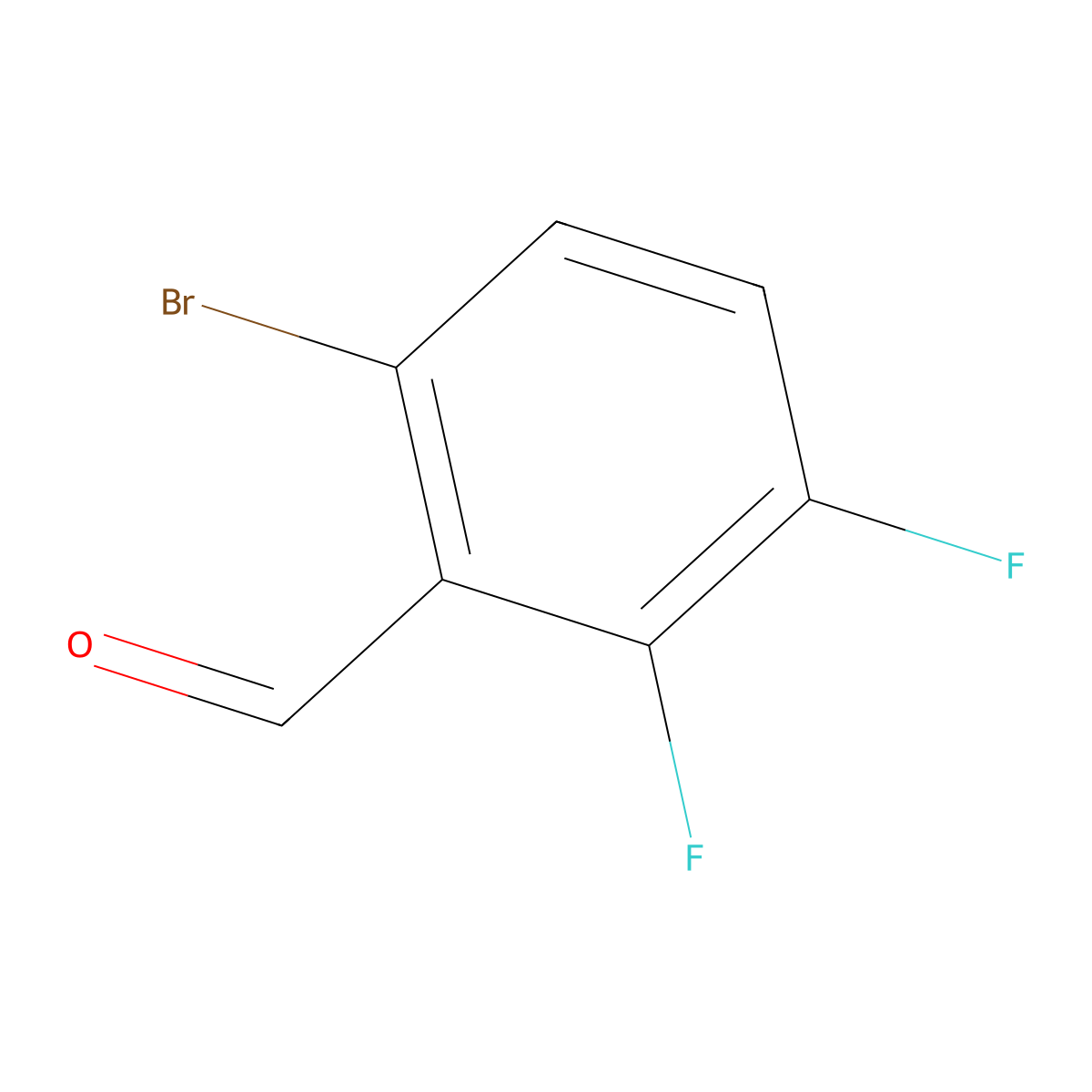 6-Bromo-2,3-difluorobenzaldehyde molecular structure, CAS 360576-04-1
