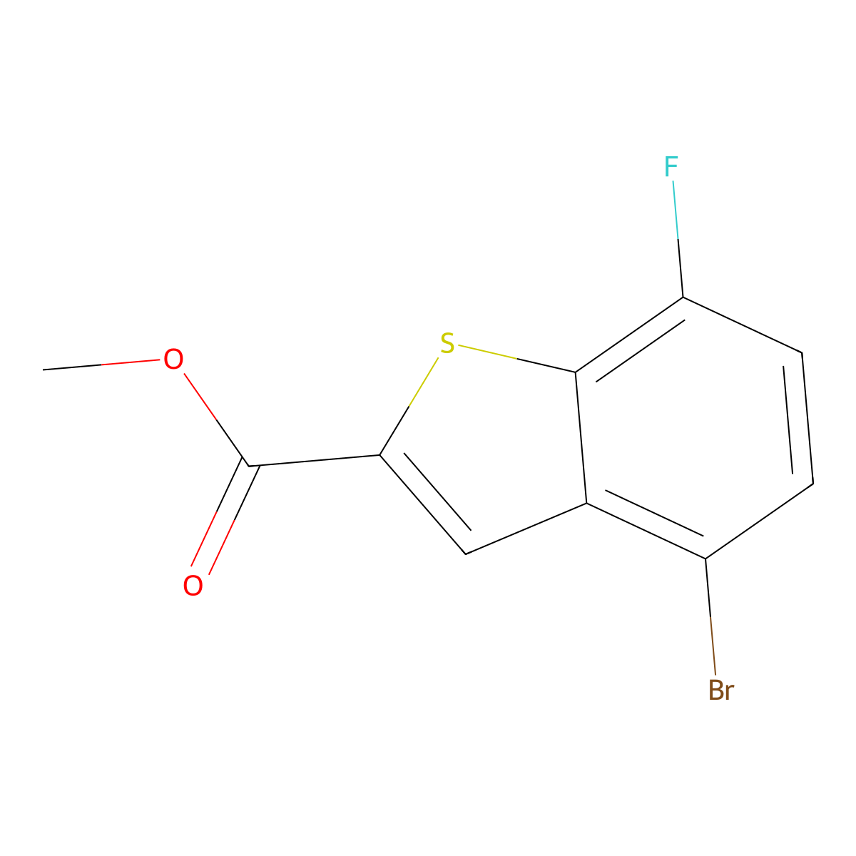 Methyl 4-bromo-7-fluorobenzo[b]thiophene-2-carboxylate molecular structure, CAS 360576-05-2