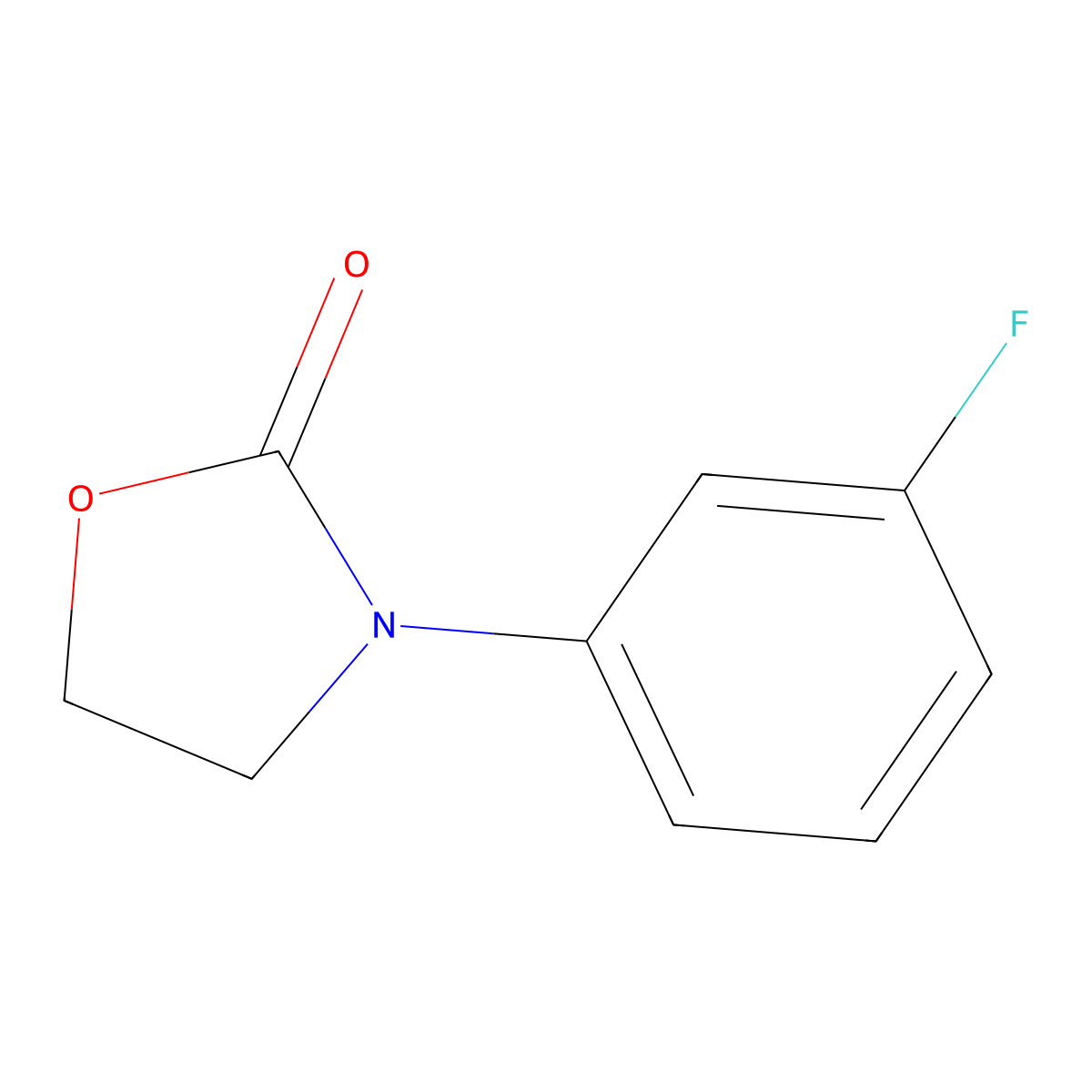 3-(3-Fluorophenyl)-1,3-oxazolidin-2-one molecular structure, CAS 360580-17-2
