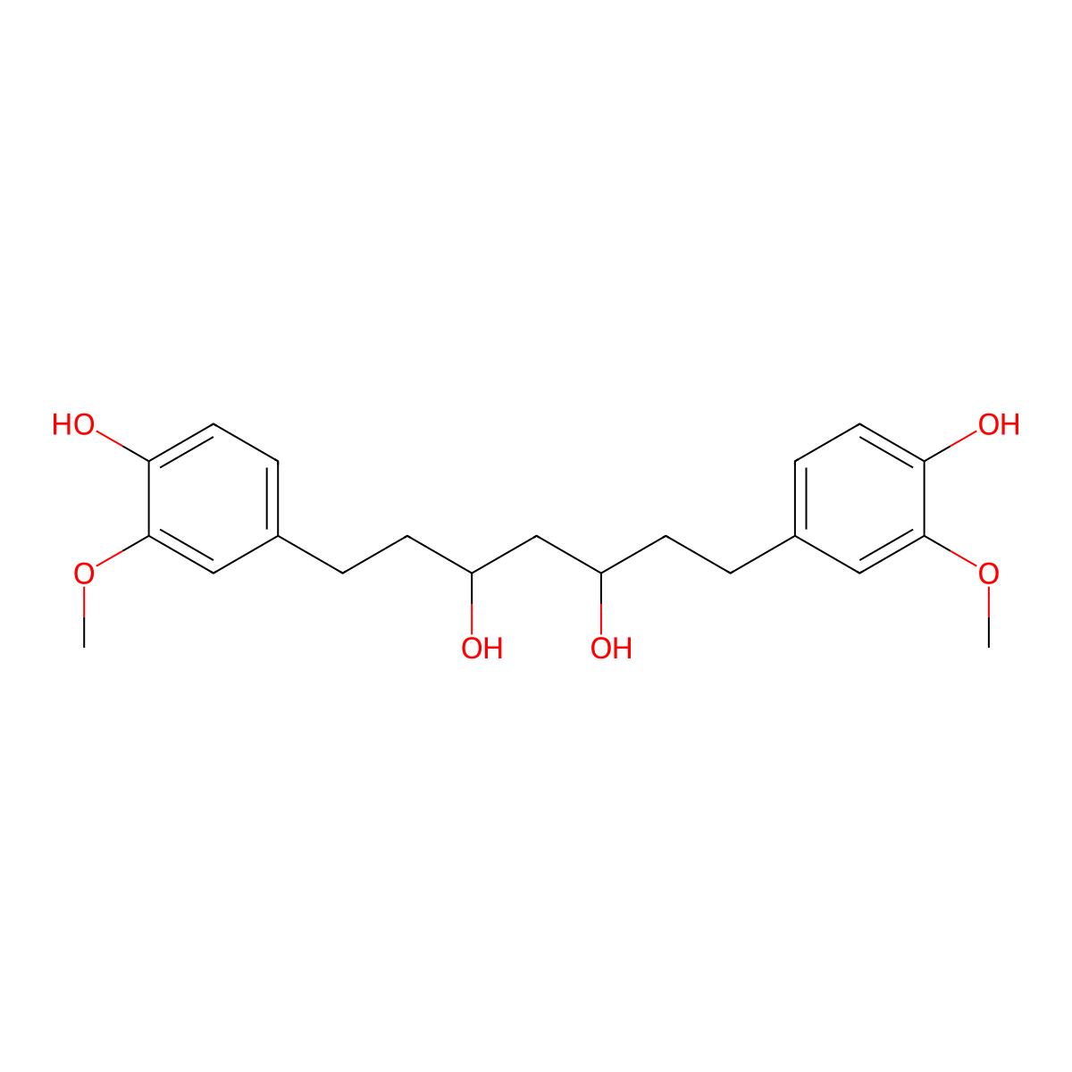 Octahydrocurcumin molecular structure, CAS 36062-07-4
