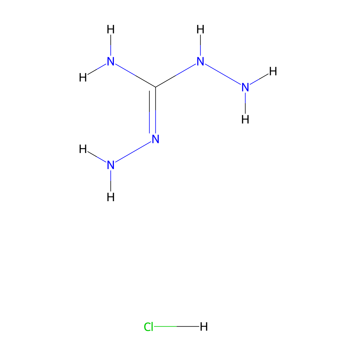 1,3-Diaminoguanidine hydrochloride molecular structure, CAS 36062-19-8