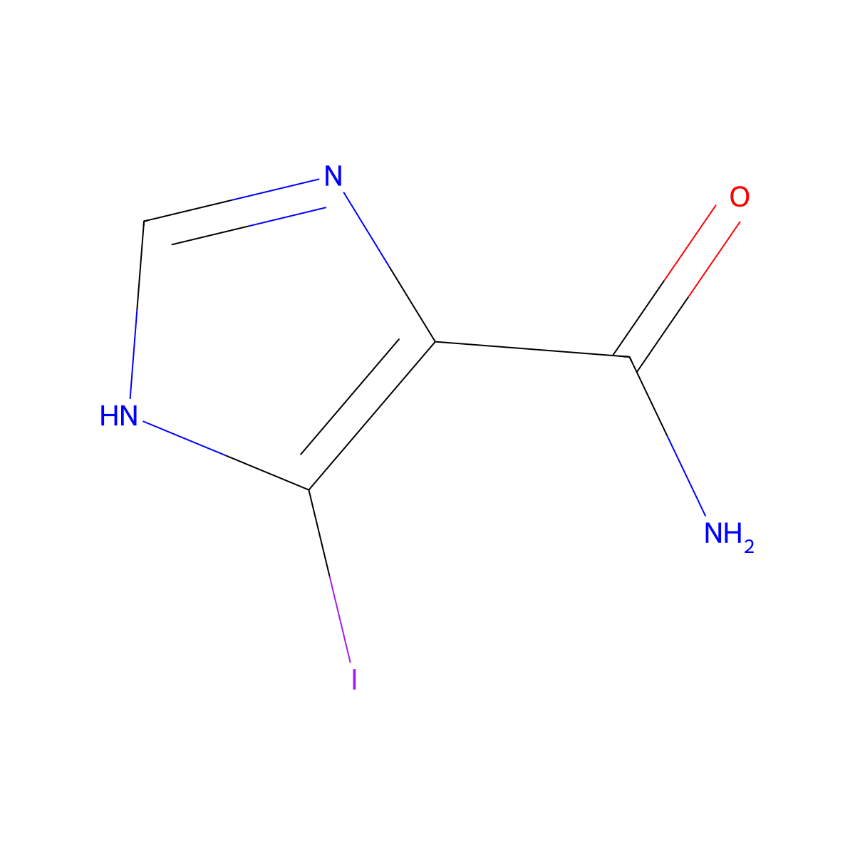 5-iodo-1H-imidazole-4-carboxamide molecular structure, CAS 36062-66-5