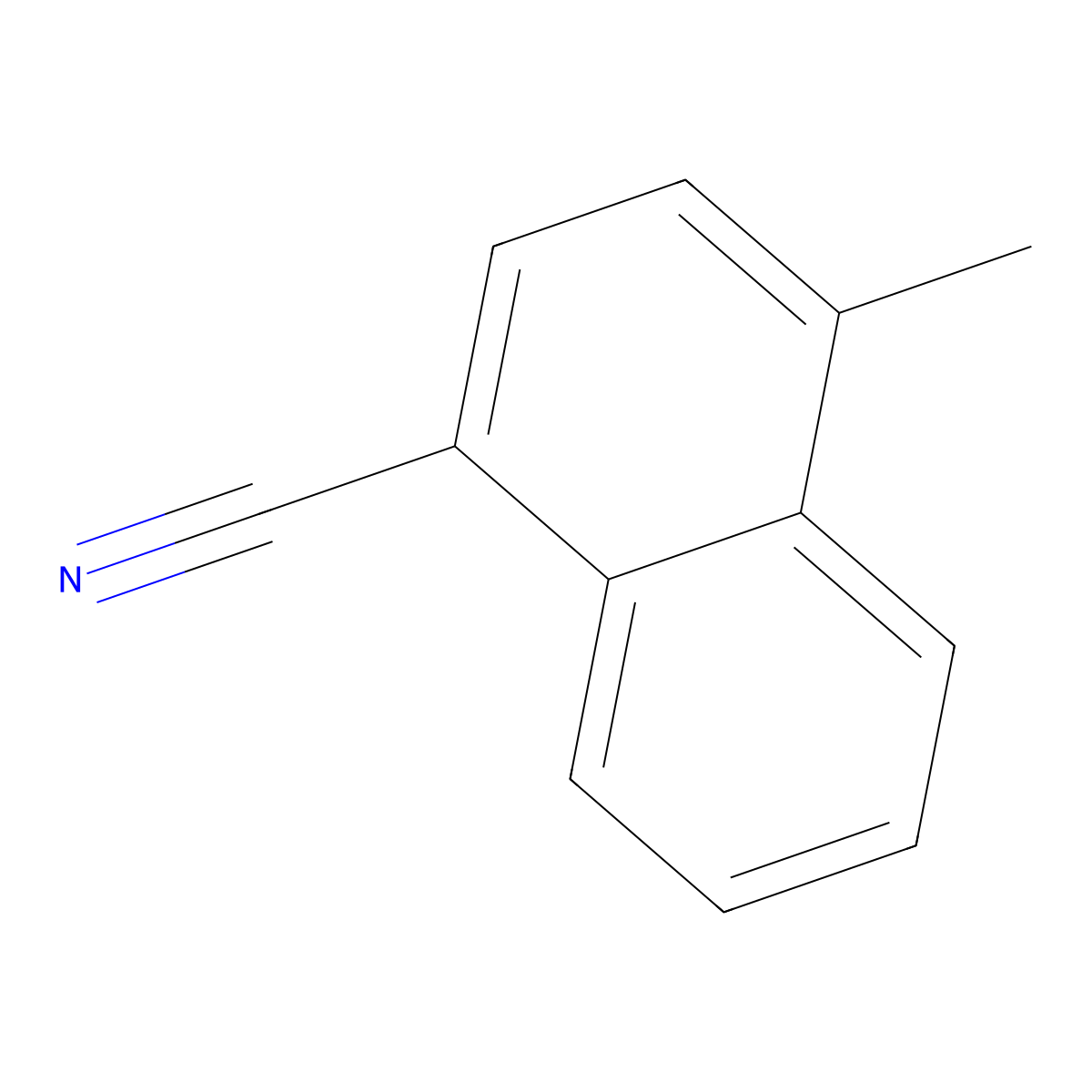 1-Cyano-4-methylnaphthalene molecular structure, CAS 36062-93-8
