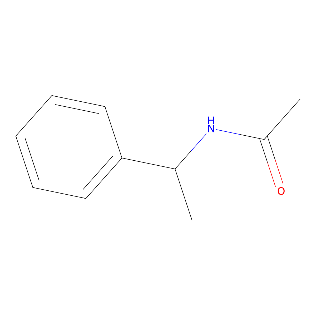 N-(1-phenylethyl)acetamide molecular structure, CAS 36065-27-7