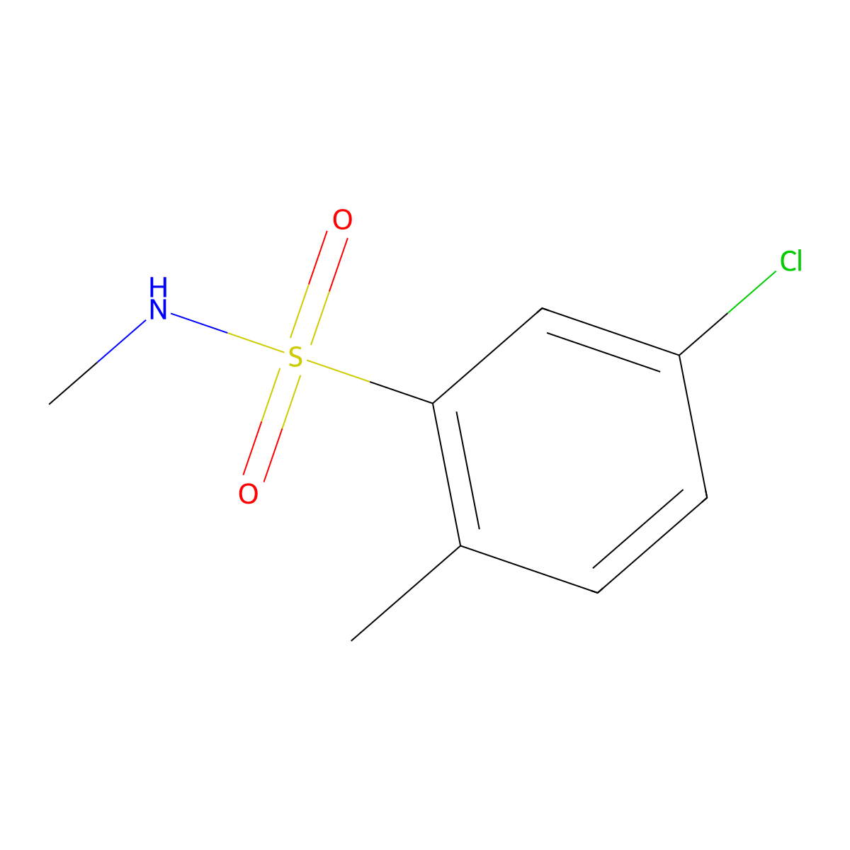 5-Chloro-N,2-dimethylbenzene-1-sulfonamide molecular structure, CAS 36065-91-5