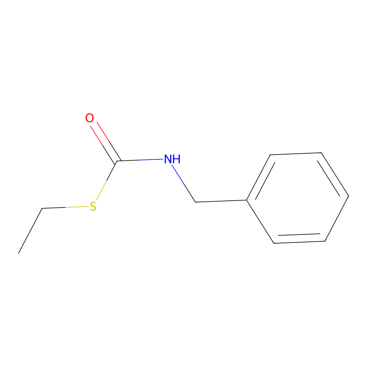 Carbamothioic acid, (phenylmethyl)-, S-ethyl ester molecular structure, CAS 36069-85-9