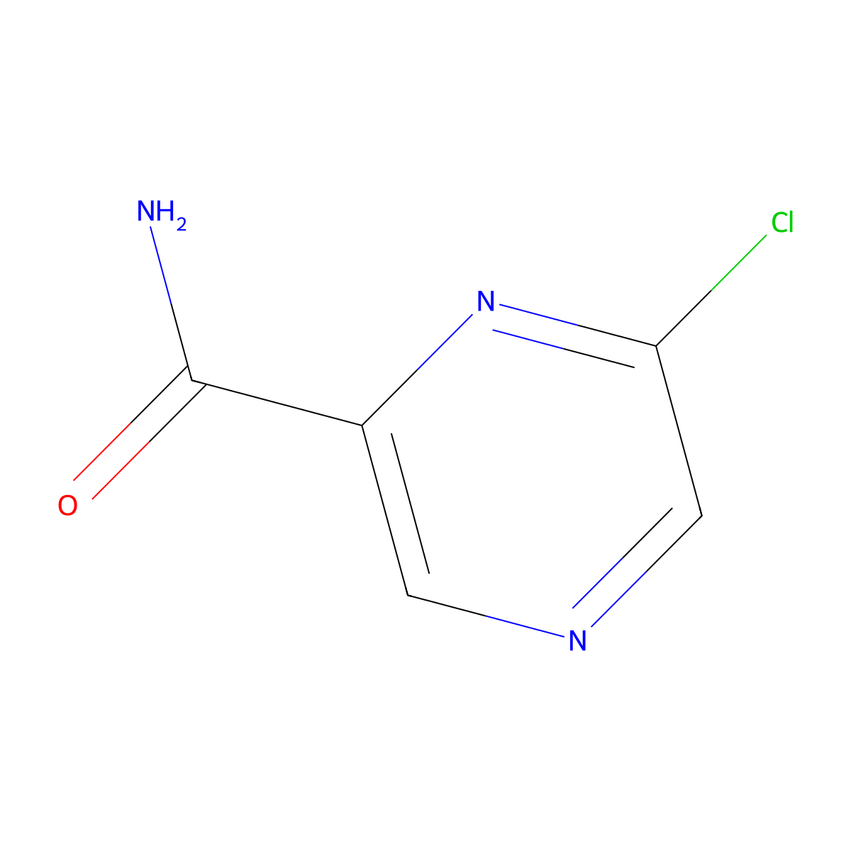 6-Chloropyrazine-2-carboxamide molecular structure, CAS 36070-79-8