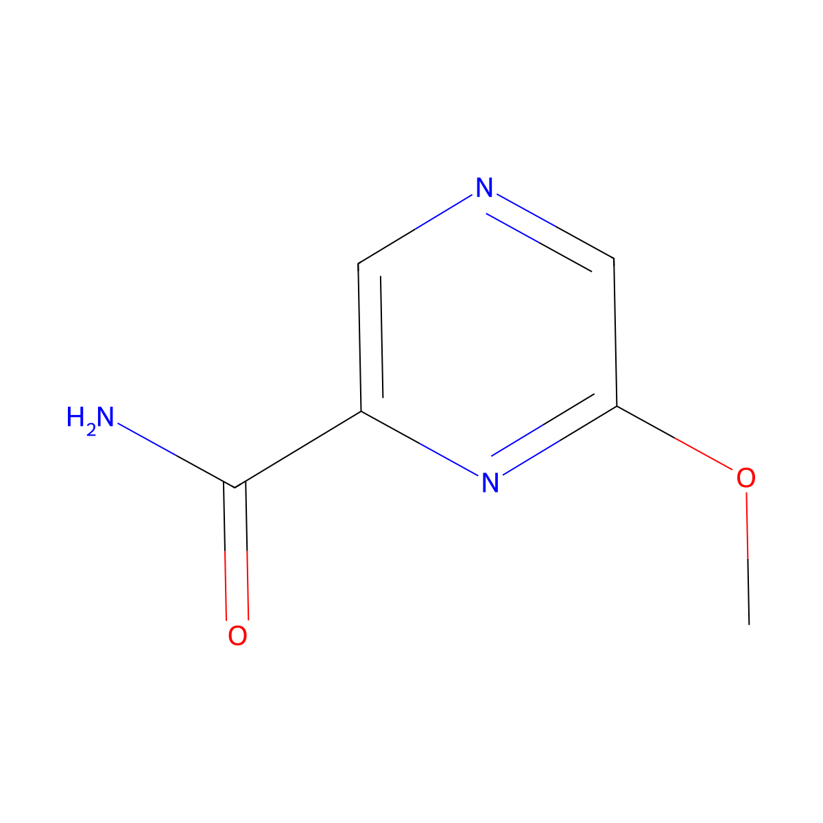 6-Methoxypyrazine-2-carboxamide molecular structure, CAS 36070-86-7