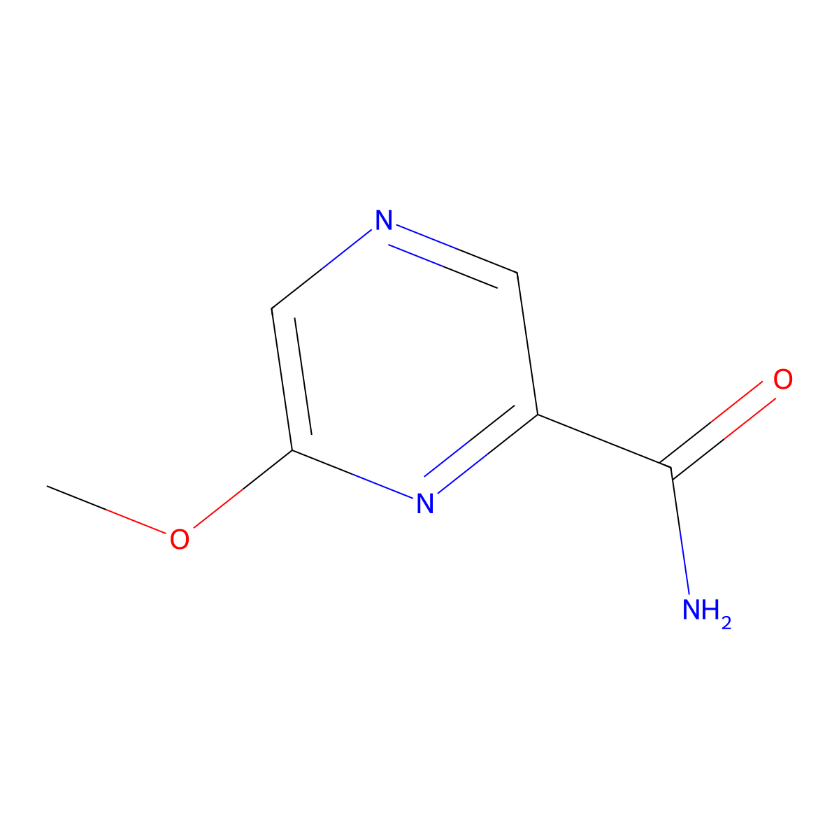 6-Methoxypyrazine-2-carboxamide molecular structure, CAS 36070-86-7
