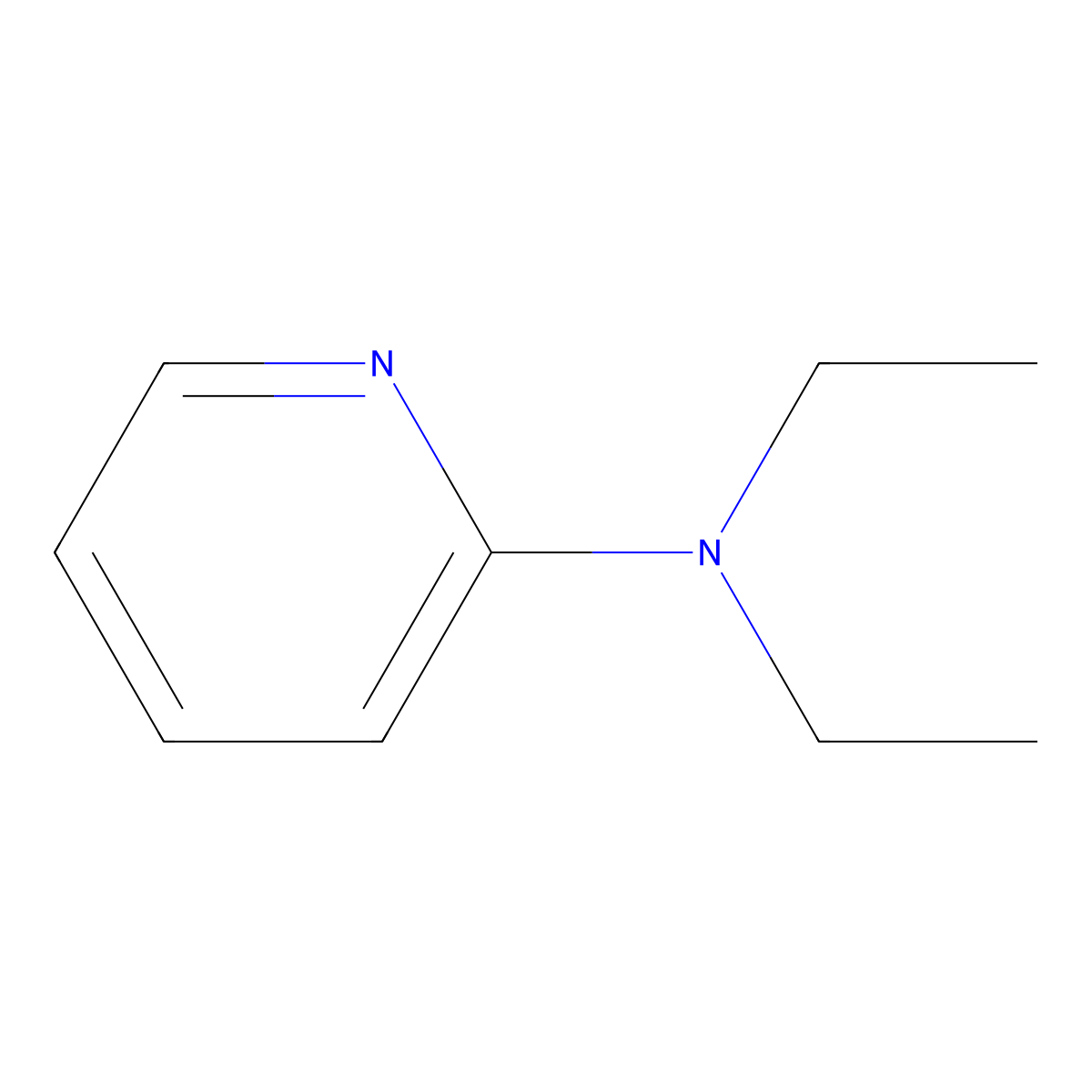 2-Diethylaminopyridine molecular structure, CAS 36075-06-6