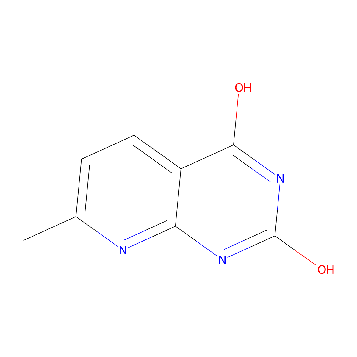 7-Methylpyrido[2,3-D]pyrimidine-2,4-diol molecular structure, CAS 36075-35-1