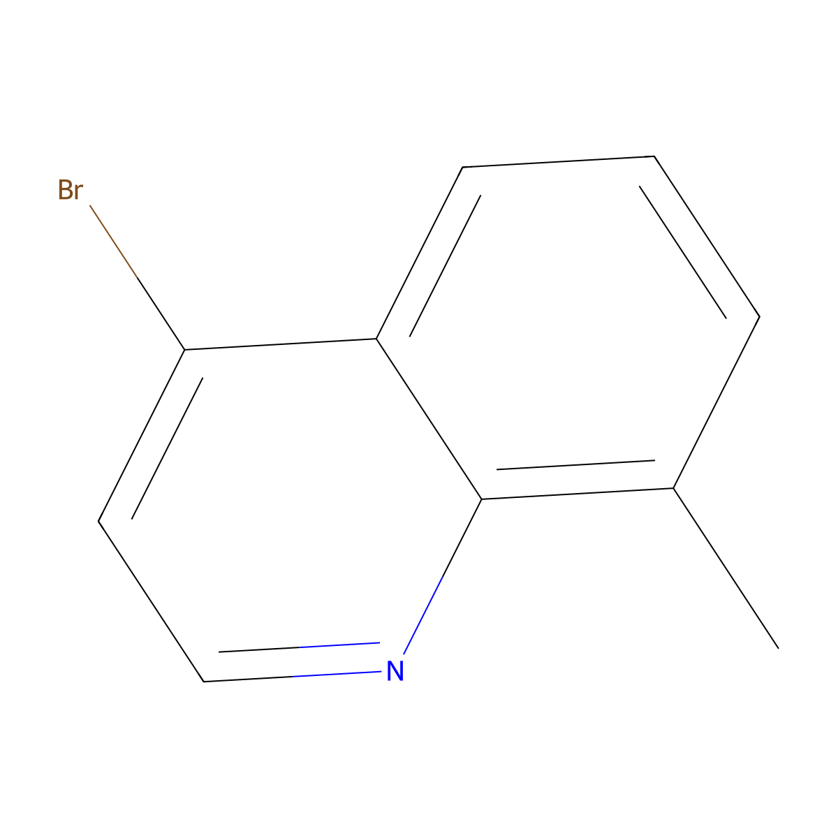 4-Bromo-8-methylquinoline molecular structure, CAS 36075-68-0